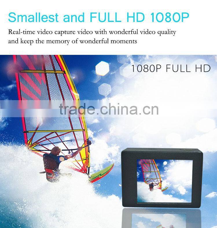 A3 1920x1080 25fps Waterproof 2' TFT Touch Screen SportsCamera with CE,FCC,ROHS Certification