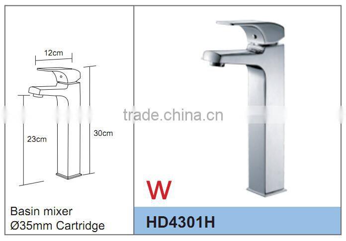 HD4301H 35mm Watermark Quality Square Bathroom WELS Basin Flick Mixer Tap Faucet