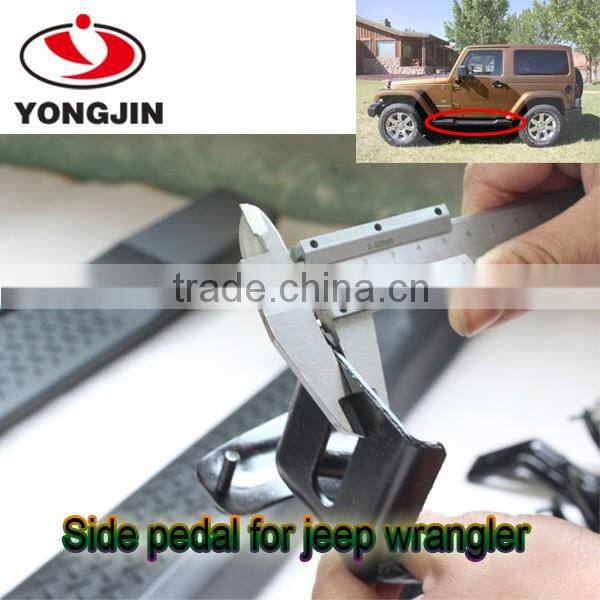 Car accessories black abs side step for jeep wrangler