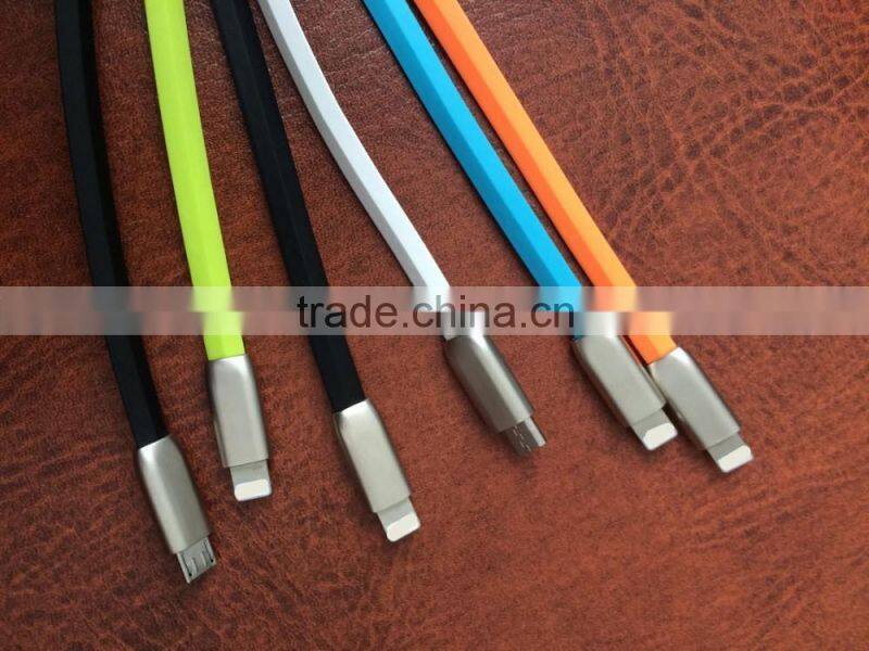 New Design Alloy USB 1M 2M 3M USB data cable for Samsung Android cellphone