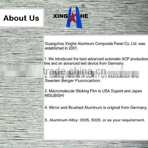 silver mirrored Aluminium Sandwich Panel/Aluminum Composite Panel