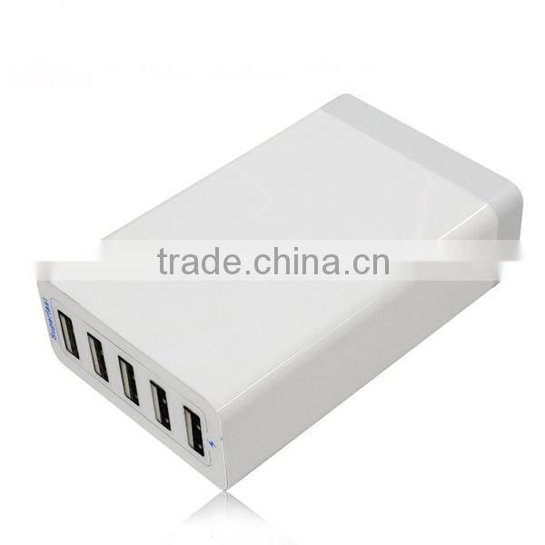 High quality 5 usb ports intelligent quick charger, usb smart charger, smart quick charger