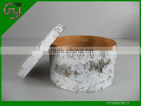 hand made birch bark square natural wooden box