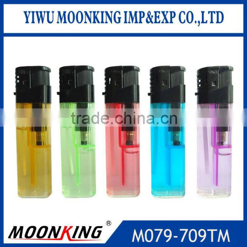 cheap price transparent disposable lighter black head electronic cigarette lighter