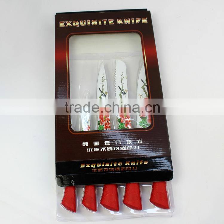 5pcs new design stainless steel kitchen knife