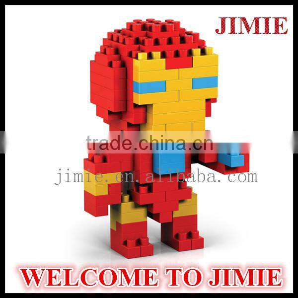 high quallity customize 3d diamond plastic block toys