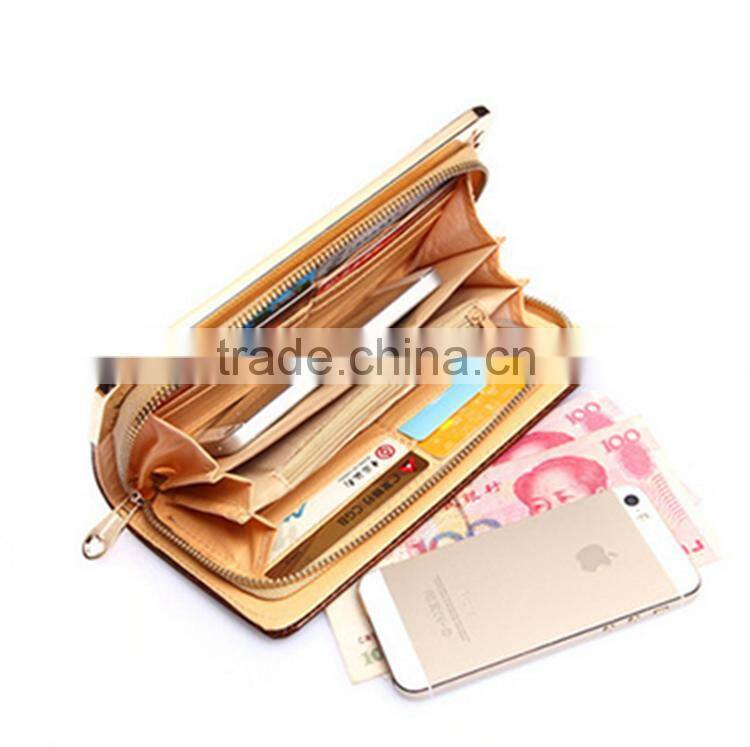 Latest design ladies hand purse clutch pu wallet heart rhinestone purse