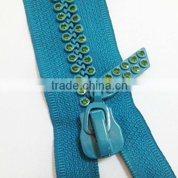 Rhinestone teeth zipper original manufacturer