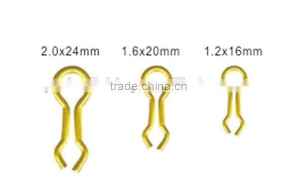 Fishing tackle accessories Brass Splay Ring, brass rig, hook hanger,8 shape( eight shape) wire eyes sinker eyelets lead eyes