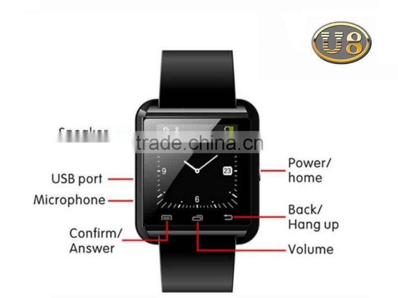 Smart Watch U8 Bluetooth Altimeter Anti-lost 1.5 inch Wrist Watch U Watch For Smartphones iPhone Android Samsung HTC Cell PhoneS