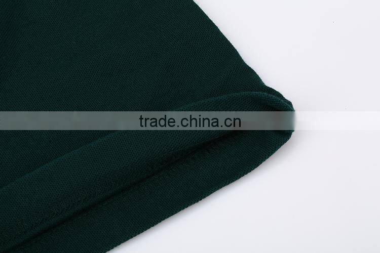 latest design embroidered logo high quality two color polo shirt