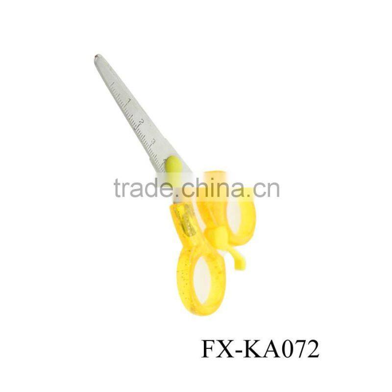 KA072 Cute round top measuring scissor alat perkakas