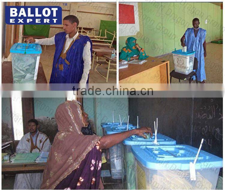 PP seals with bar code for ballot box on voting