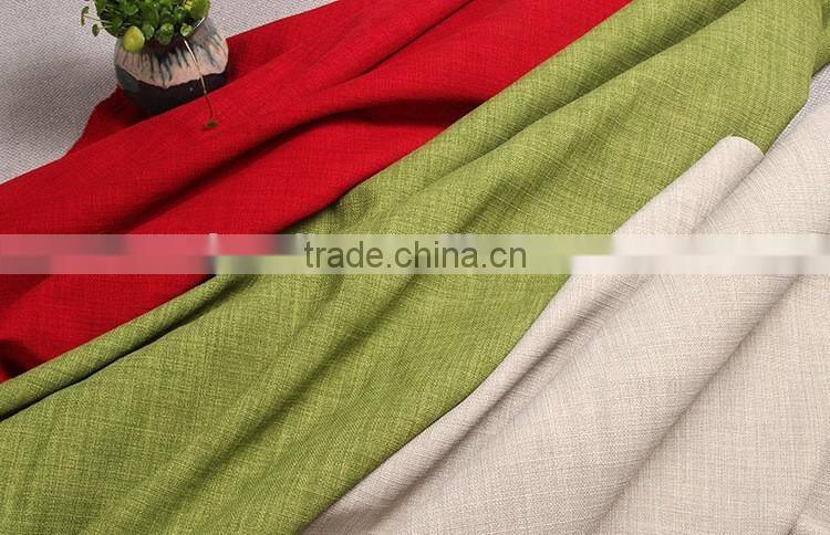 Factory Price Solid color thick cotton/linen sofa curtain tablecloth fabric