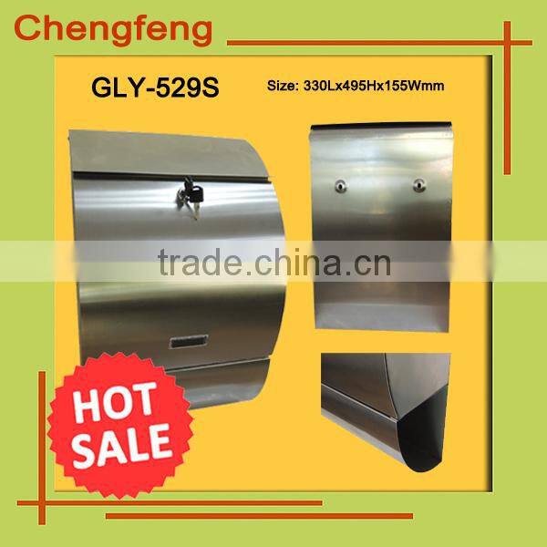 hot sale wall mounted stainless steel mailbox