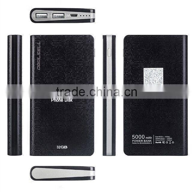 32GB Suber Big Storage For Cellphone with 5000MAH Power Bank