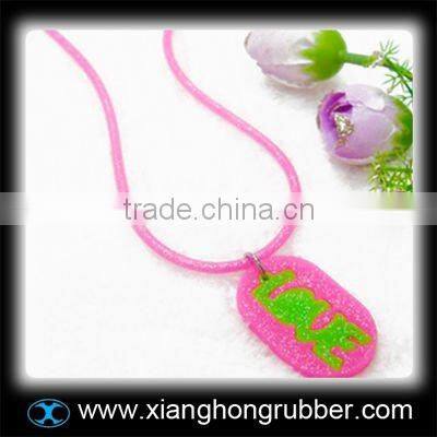 Fancy colorful silicone necklace