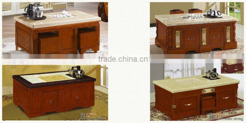 Modern travertine marble coffee table for living room