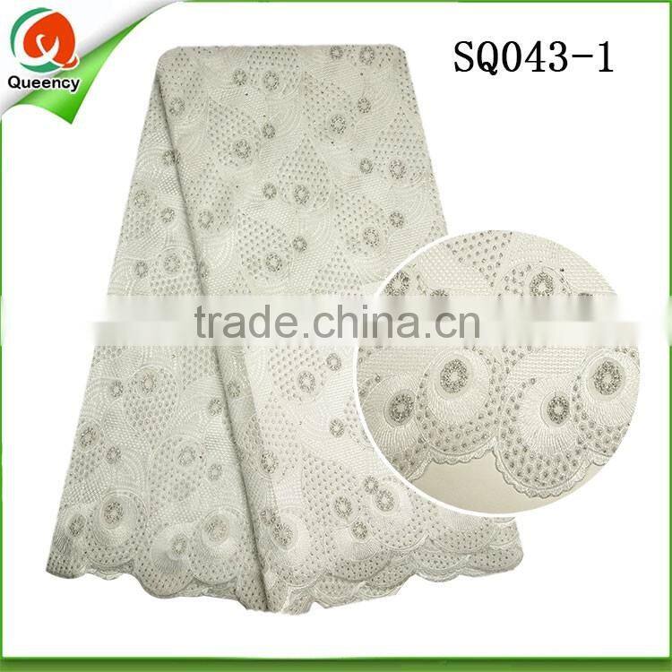 lemom Swiss voile lace big 100% cotton lace high quality fabric for baby brocade