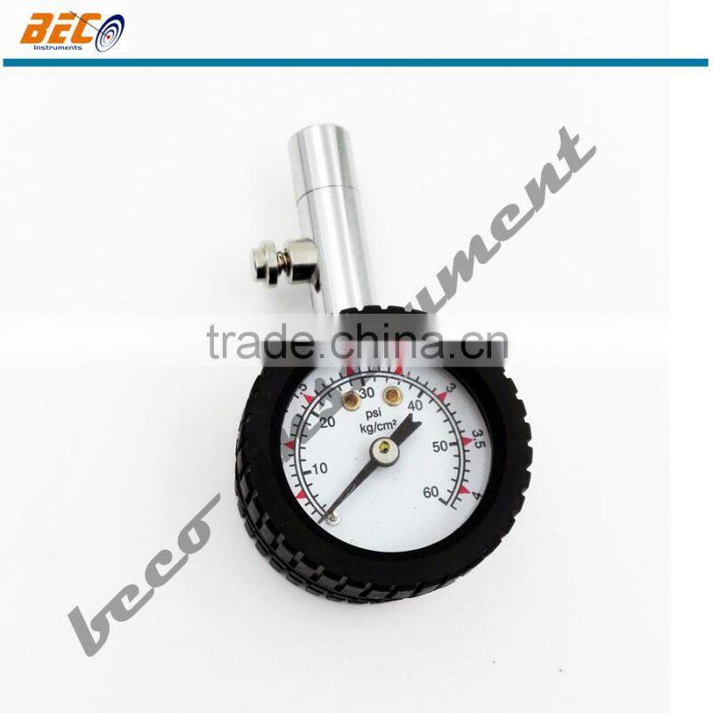 Tiny dial tire pressure gauge for cars