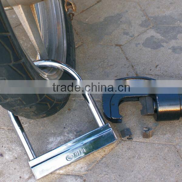 Hardened Shackle U Lock, Double Locking Mechanism, Security Cylinder