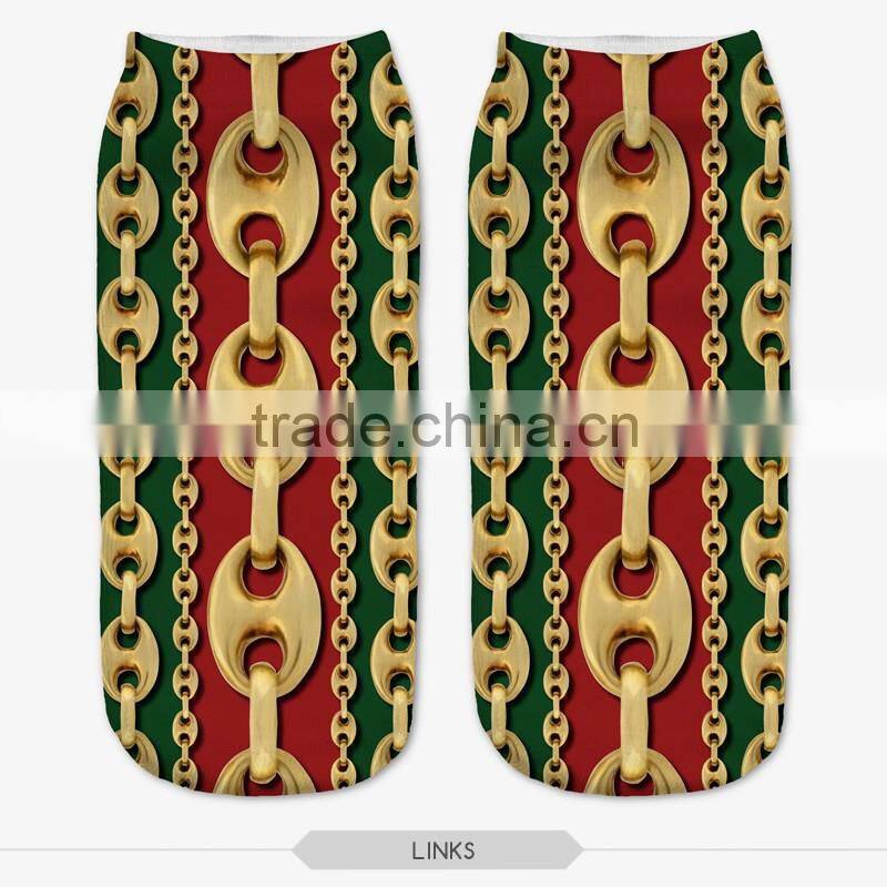 fashion wholesale anklet high quality 3d digital full print colorful ankle socks sports unisex custom hot sale stretch spandex