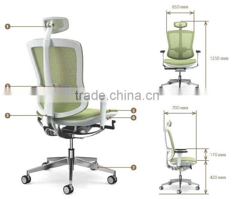 Hot sale black mesh ergonomic design office chairs with wheels
