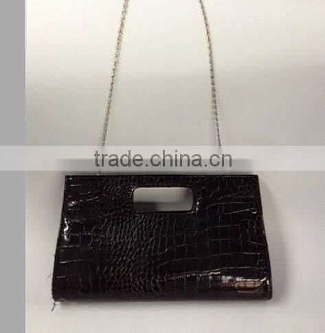 fasion croco leather purse mighty women metal chain sexy purse bags