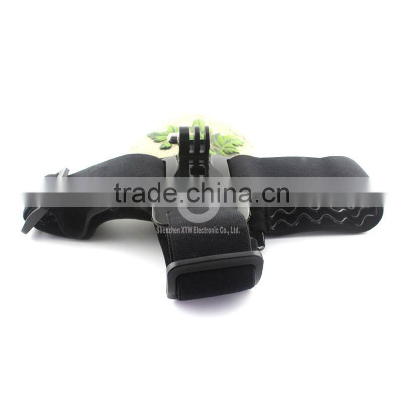 Elastic Adjustable Head Strap For GoPro Hero 3+/3/2/1, with anti-slide glue like original one, with storage bag GP23
