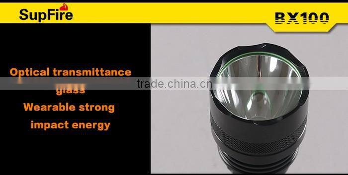 BX100 flashlight XML2 T6 LED long tactical camping torch self defense rechargeable 18540 batteries emergency flash light