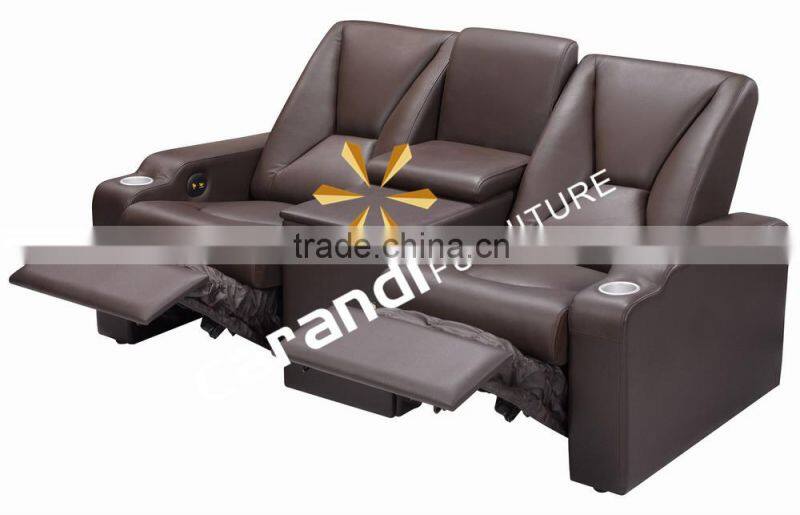 Classic functional leather home theater sofa for lovers RD-5806