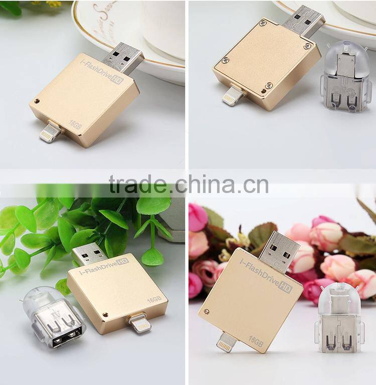 Popular USB flash disk for iphone aluminium alloy cases