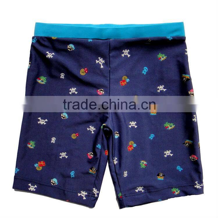 2014 Customized cartoon print boy's swim short , swim trunks ,boy board short