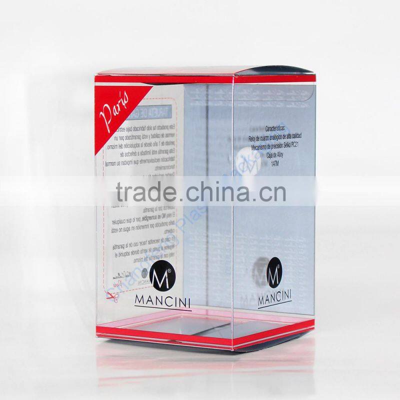 Offset Printing Custom Logo Clear Plastic Watch Box