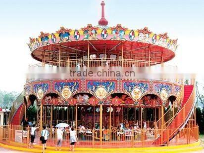 Double deck 88 seats carousel amusement carousel rides