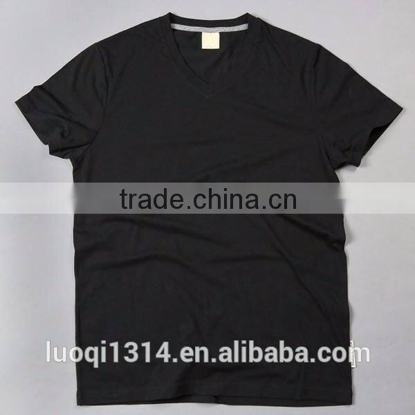 Custom v-neck t-shirt cheap mens bulk t shirt logo printed