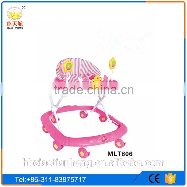 Hot selling lovely baby walker with light and music/Cheap 8 wheels baby walker