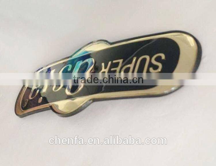Manufacturer custom chrome acrylic name badge for car and motorcycle
