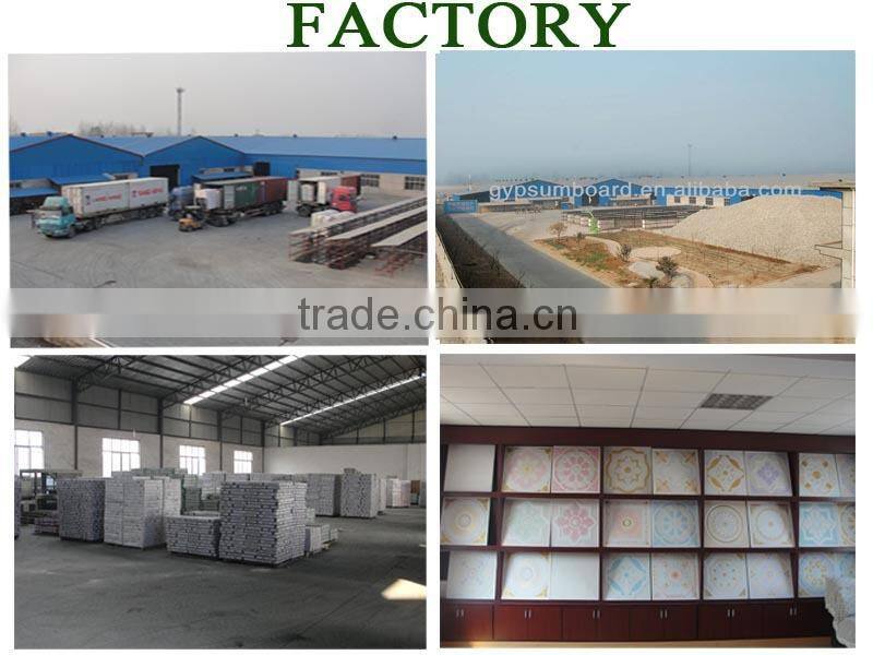 2x2 gypsum ceiling with fiber inside for home decoration