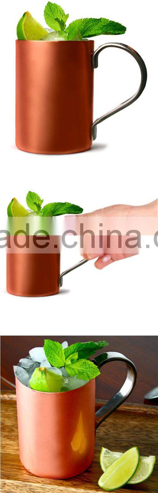 High quality anodized aluminum moscow mule copper solid mug