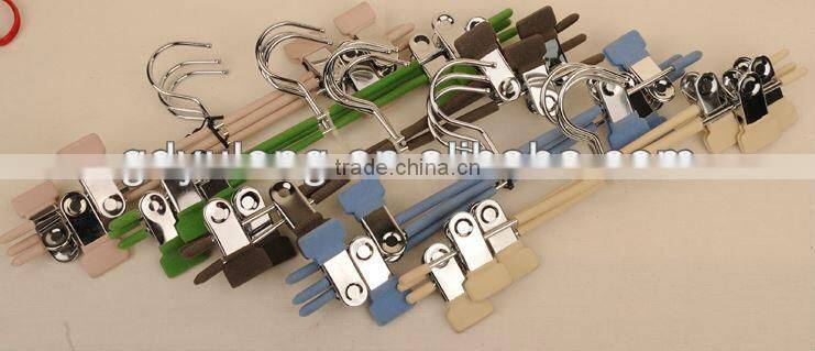 Hot selling space-saving single clip metal pants hanger