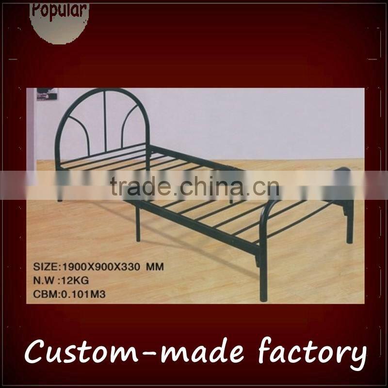 for the mattress Width 90 cm X Length 190 cm Black army Metal Single Bed