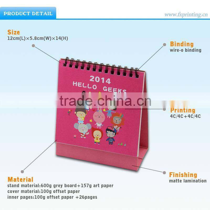 quality custom full color desktop calendar printing