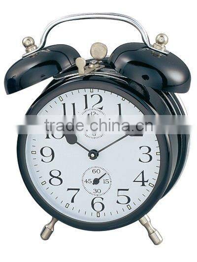 3.5 inch metal case mechanical alarm clock