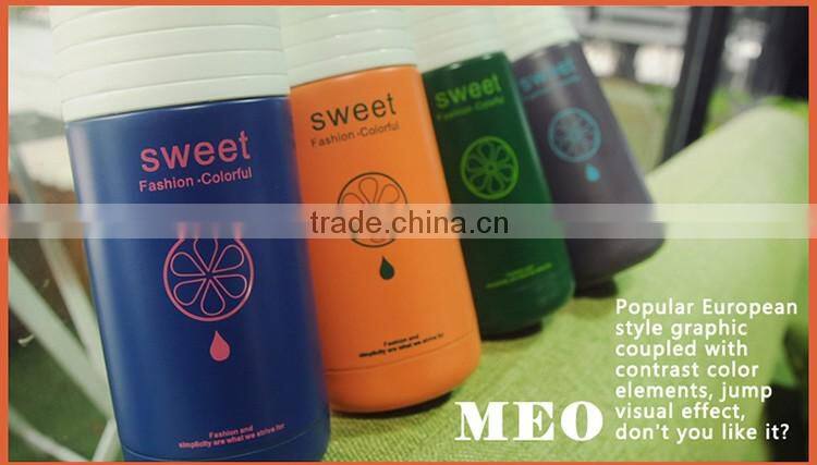 Wholesale Promotional double wall insulated vacuum stainless steel water bottle with portable rope