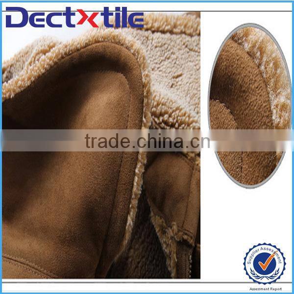 brushed fabric 100 polyester fabric fleece fabric from China
