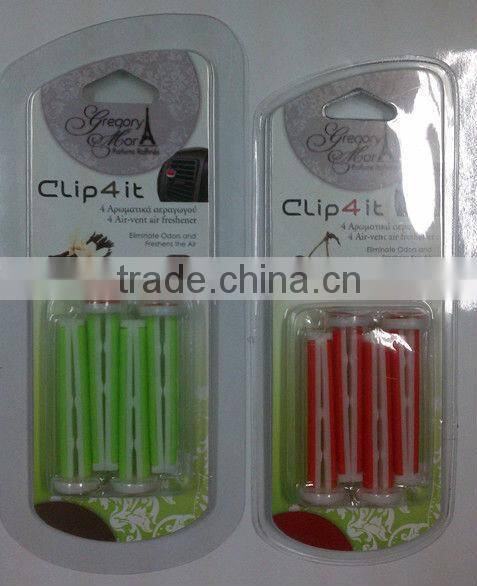 Retail perfume auto stick promotion car vent clip 2015 air freshener