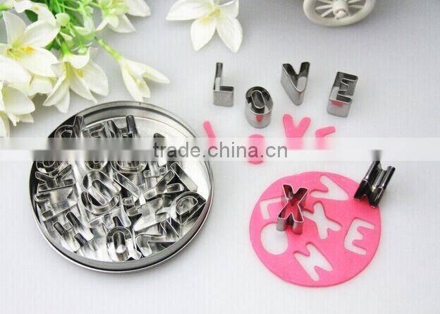 Custom Silicone Stainless Steel Alphabet Cookie Cutter