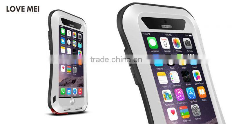 Love Mei Aluminum Metal Gorilla Waterproof Case Cover For Iphone 6 Plus