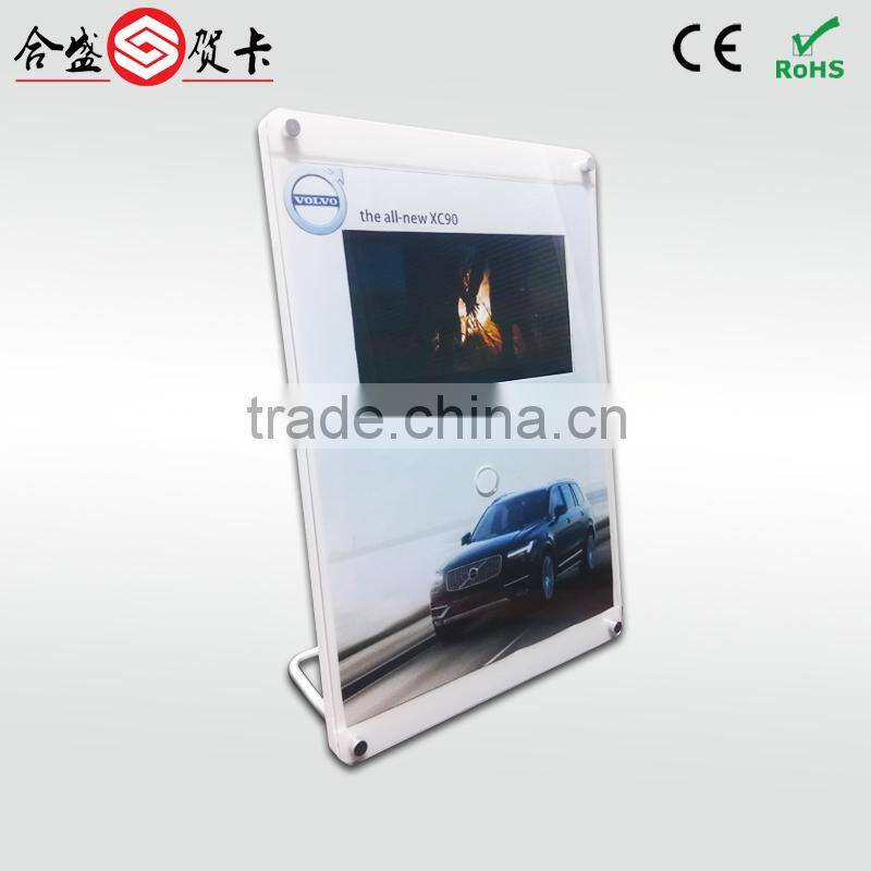high-end and creative 7"lcd brochure display stand ,acrylic lcd video diplay,stand acrylic lcd display